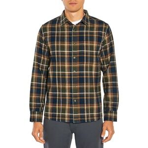 Eddie Bauer Men’s Flannel Shirt Plaid Long Sleeve 100% Cotton Size Small NWT